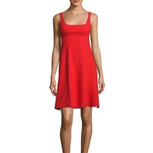 T by Alexander Wang 2 Red Scarlet Sleeveless A-line dress NWT back cut out